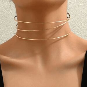 Triple Layer Gold Boho Choker Necklace